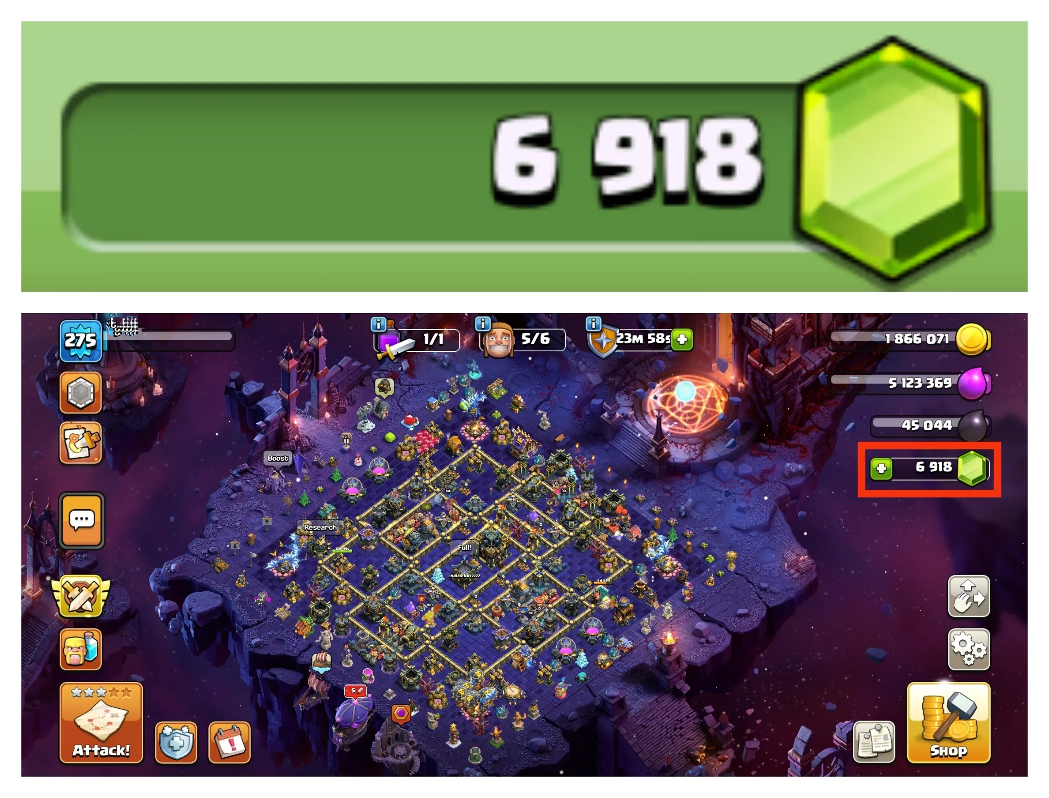 ♨️ 7150+ GEMS 💎 PREMIUM TH 17 PURE FULLY MAX ACCOUNT 🔥 24 MAX EQUIPMENT 💢 14 EPIC EQUIPMENT { SB , GG , SB , FA , MM , AF , DC , MS , HT , FB , LP , RS , EB , FF } ⚡ FULLY MAX ❄️ 275 XP LVL 💥 CHECK DESCRIPTION ❤️ FAST DELIVERY 🚚 { IMAGE IS FEW DAYS OLD }