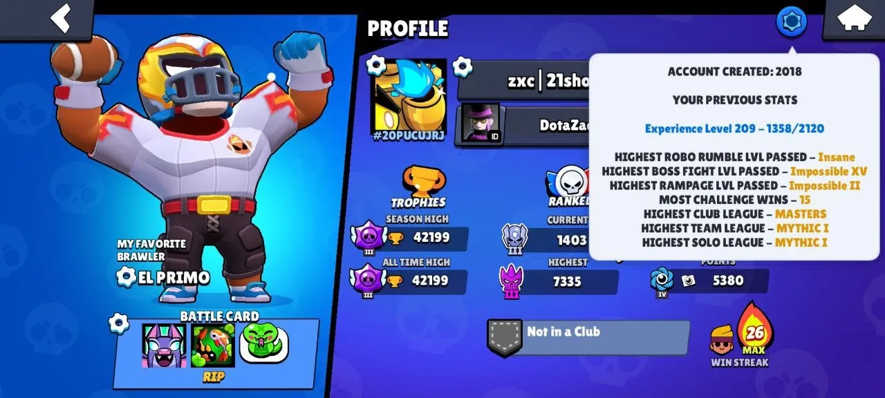 BS1581 //Director Buzz, Wizard Byron, Star Shelly, 13 Brawl Pass, 64 Max Power Brawlers, 87 Brawlers, 42195 Trophies