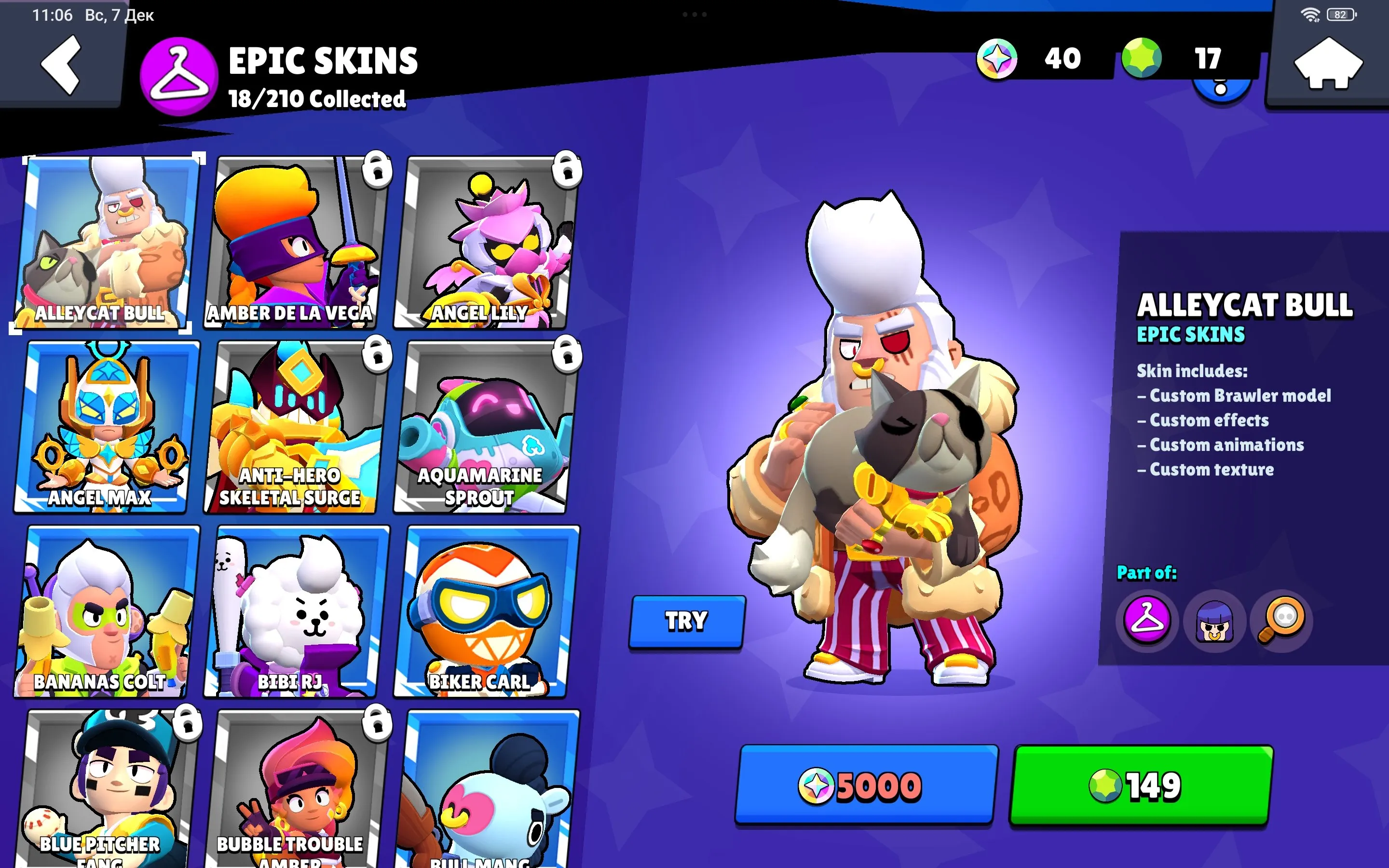 BS1762 //Hyper Zeus Brock Cursed Kenji Balloon Sally Alleycat Bull Scratcher Poco 14k Trophies 57 Brawlers 79 Skins 21 Hyper