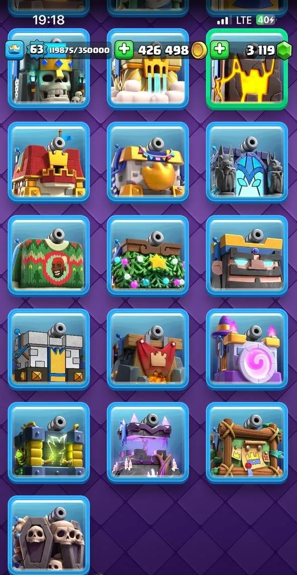 CR440 //TOP Account | Level 63 | 41 Max Cards | All Cosmetics Unlocked | Absolute Champion