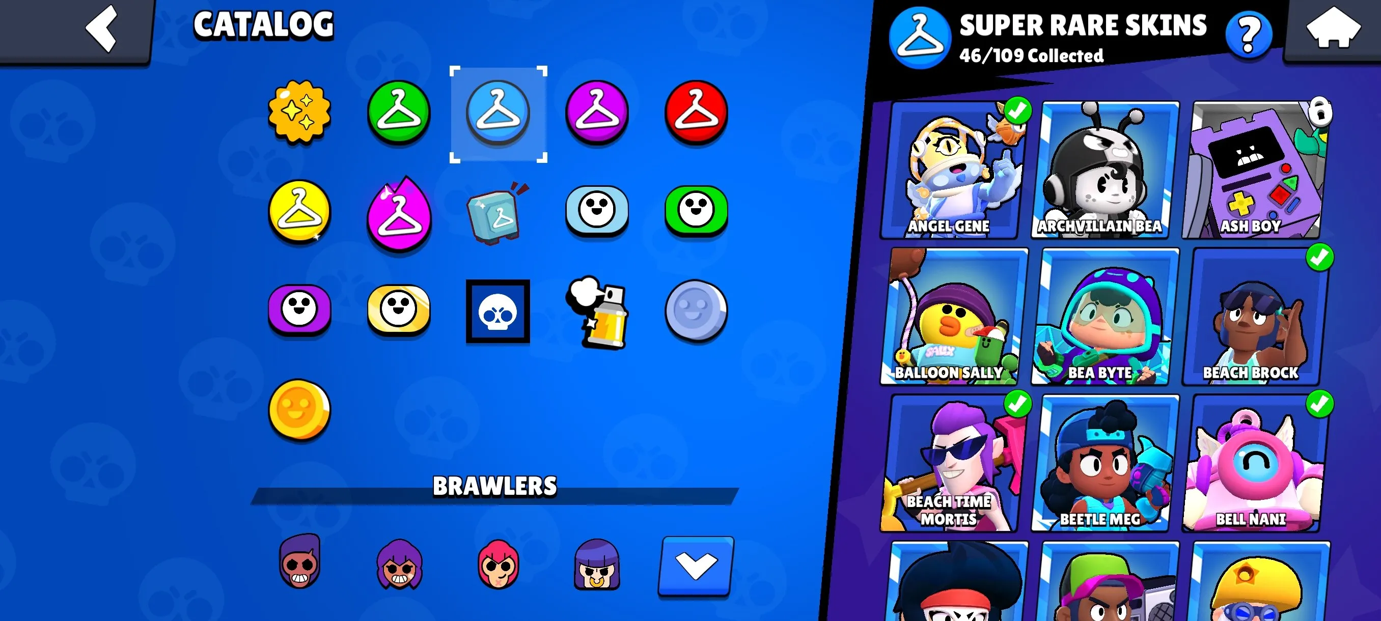 BS1868 //23157 Trophies 74 of 97 Brawlers star 138 Skins star 2 Hypercharge Skins Godzilla Buzz Mecha Piper Sovereign Rico