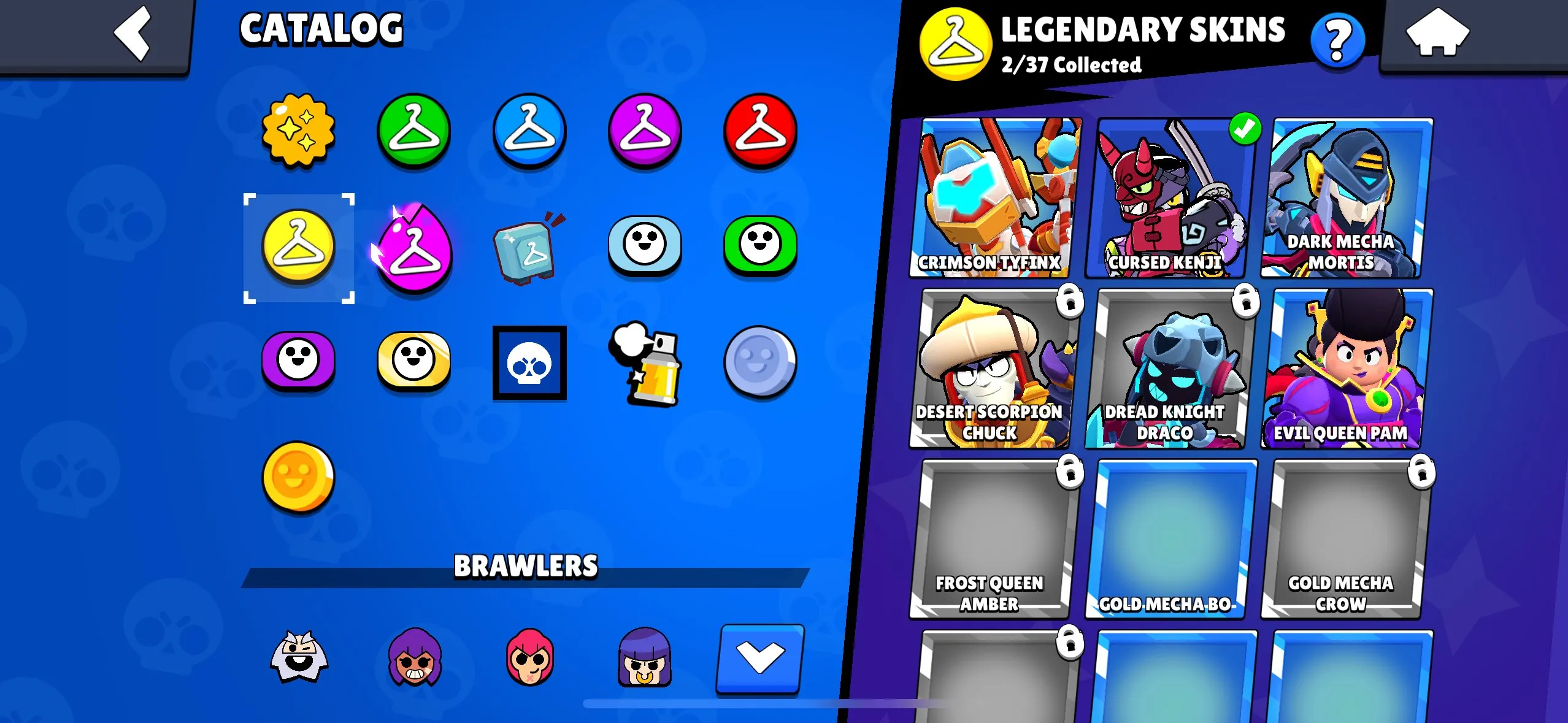 BS1544 //Legendary, Mythic & Epic Skins | 71 Brawlers | 31,848 Trophies | Top Progress