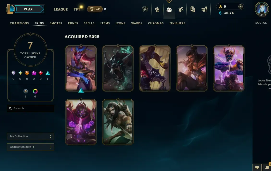 EUW ⸱ Platinum 2 50 LP ⭐ 7 Skins ⸱ 49 Champions ⸱ 30K BE 🎁 Changeable ID ✅ Full Access 🚀 Instant Delivery