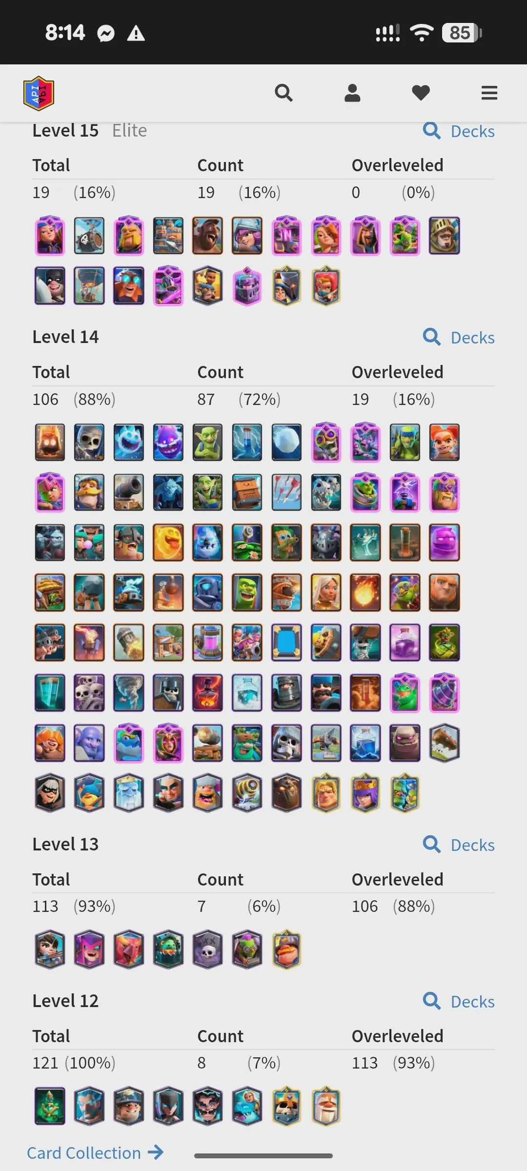 CR447 //18 Evolution | 19 Elite | 106 Max Cards | 157 Emotes | Name Change Available