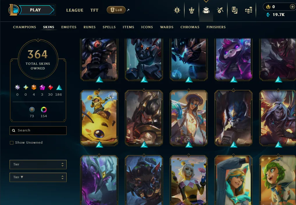 👑(EUW) EMERALD II (LAST SEASON) 🚀364 SKIN