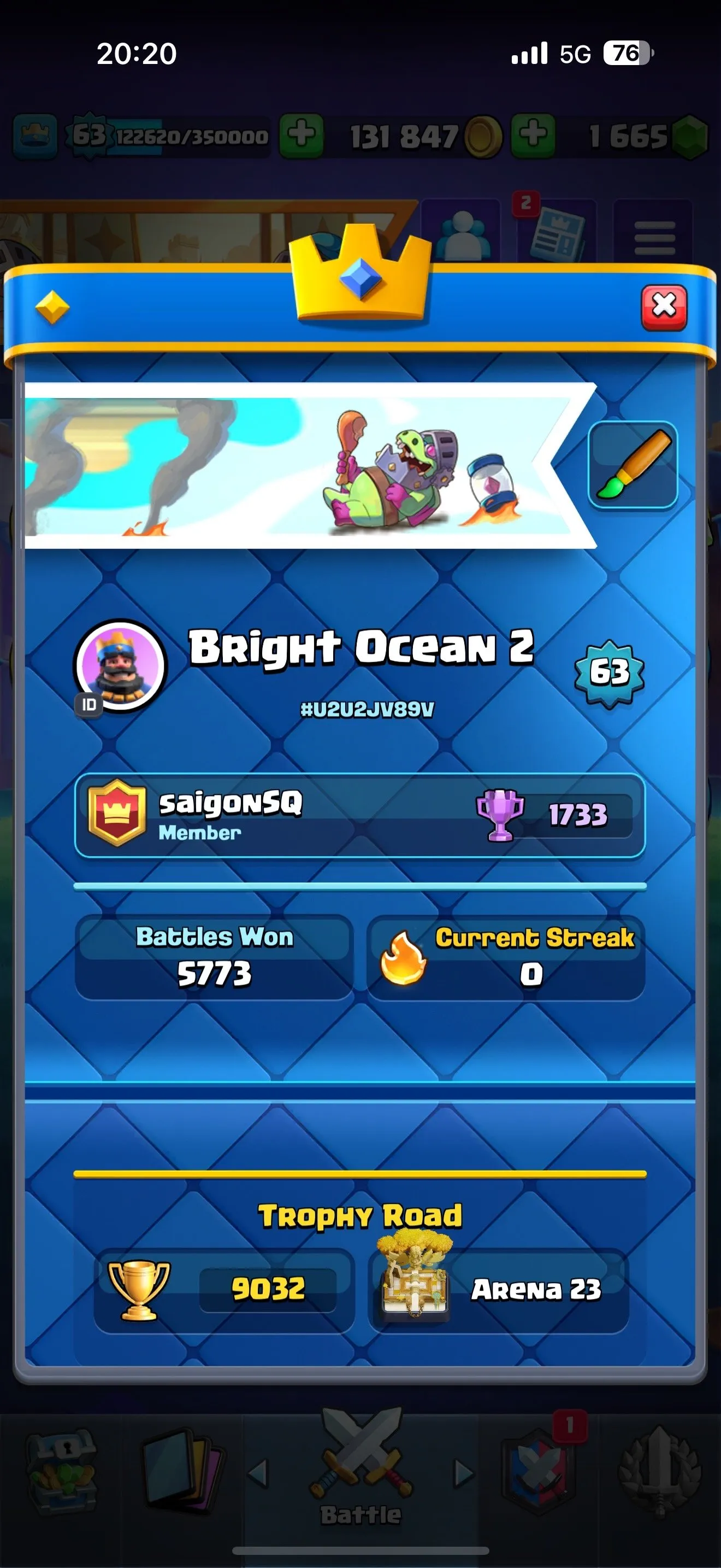 CR441 //Level 63 | Arena 23 | 42K EWC | 1.6K Gems | 17 Evolution Cards | 42 Max Level 15 Cards | 59 Level 14 Cards | 24 Legendary Cards | 77 Emotes | Rare Tower Skins