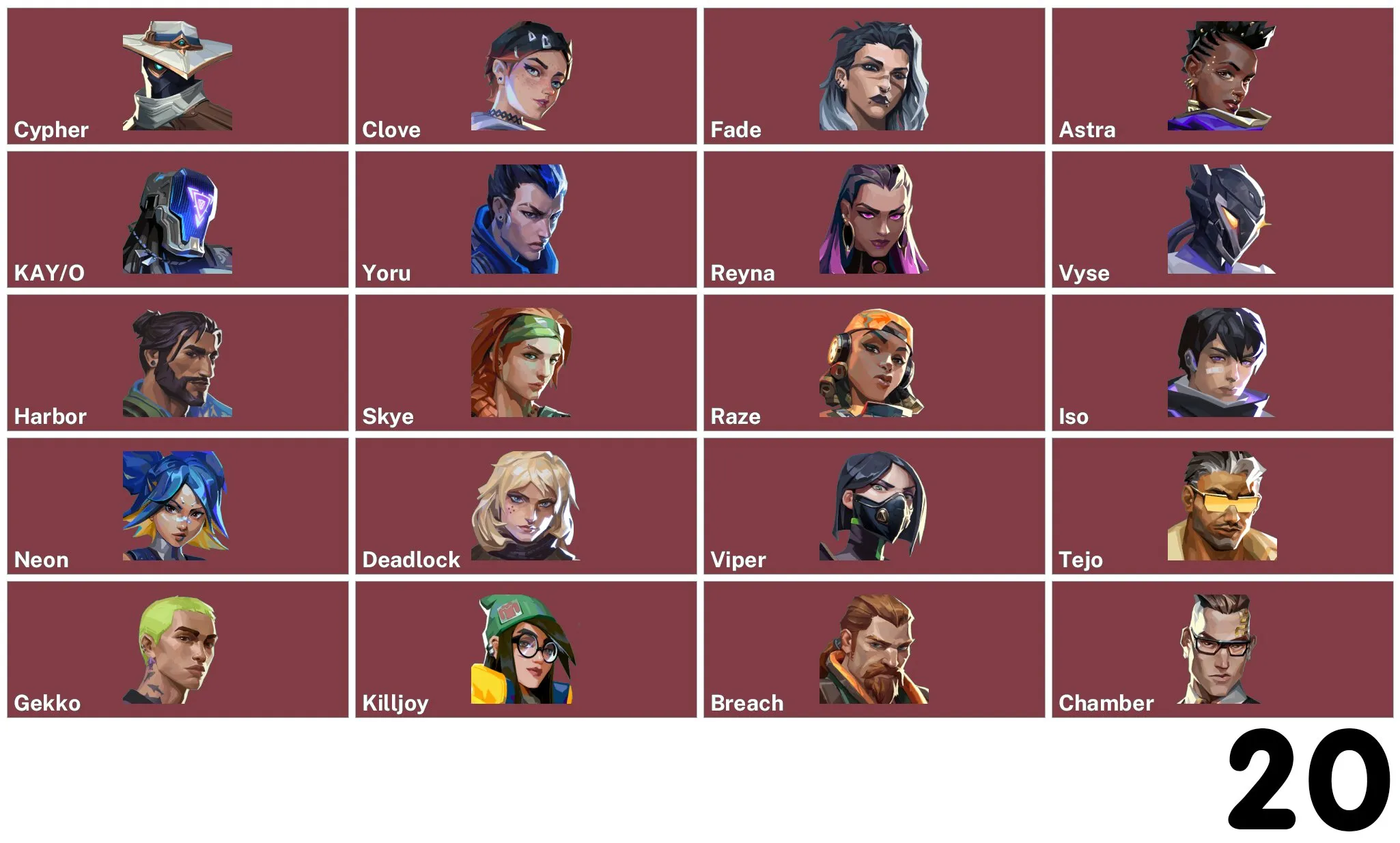 V20 //Radiant Entertainment System Operator, ChronoVoid Vandal, Neo Frontier Sheriff, 35 Skins, 20 Agents, Composite Knife, Bubble Pop