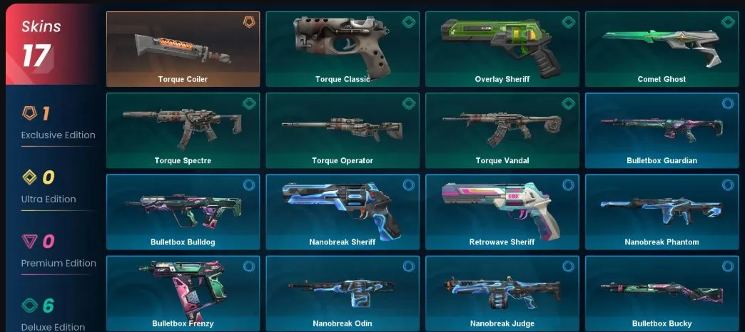 V76 //EU - 17 Skins - Torque Coiler - Silver 1 Rank