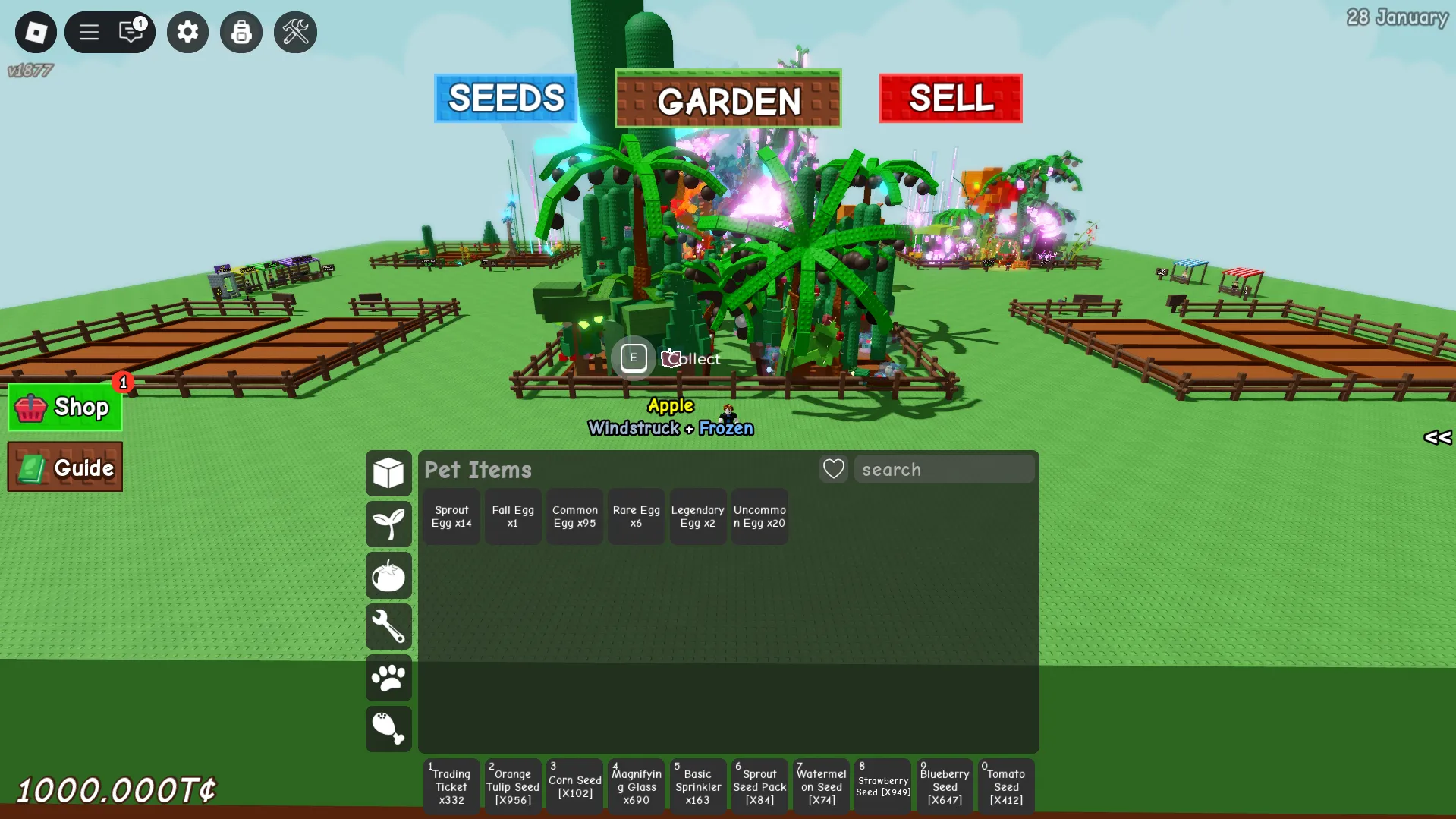 š Grow a Garden āø± Roblox Accountš± Rare Seedsš± +7 Pyrismatic Seedsš +83 Seed Pack šø +138x Eggs š 1000T Sheckles š instant Delivrey