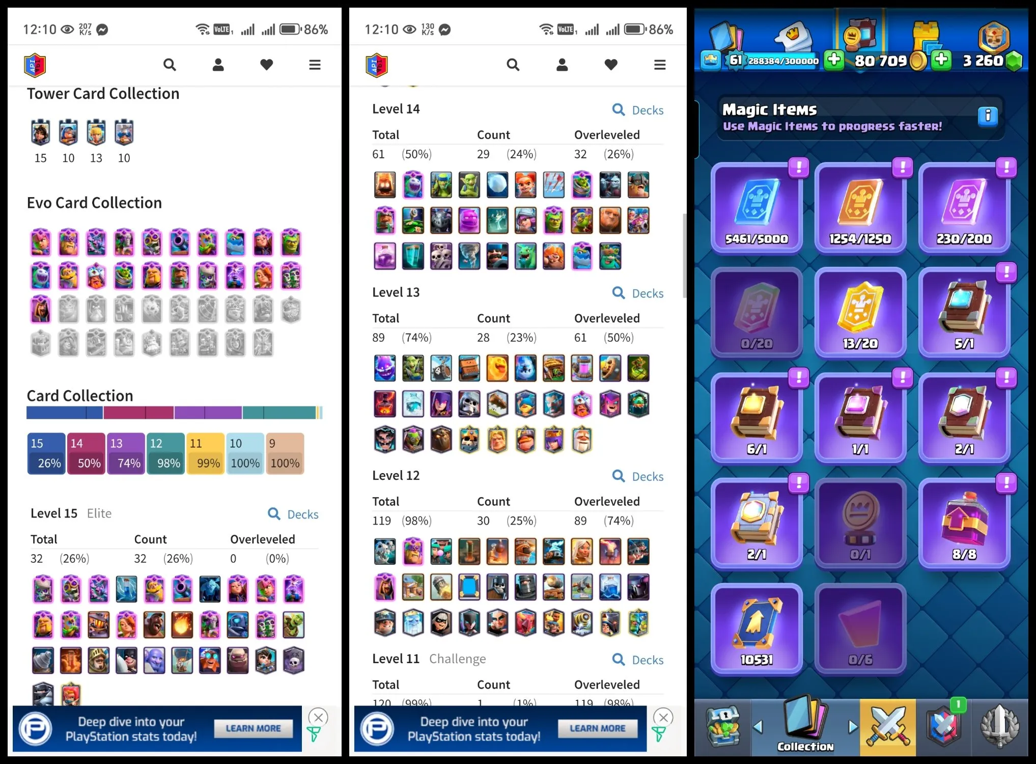 CR450 //KT 15, Rarest Emotes, 21 Evolution Cards, 32x Level 15 Cards, 61x Level 14 Cards, 3.2k Gems, Name Change