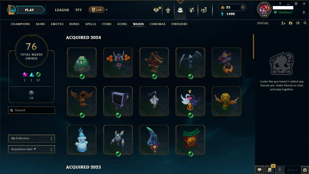 🏆EUW [SE15] Unranked 🚀  level 548 🔥Full Champ 🔥 511+ Skins (103 loot)🔥Mythic Essence 1580 🔥Full Recovery Info