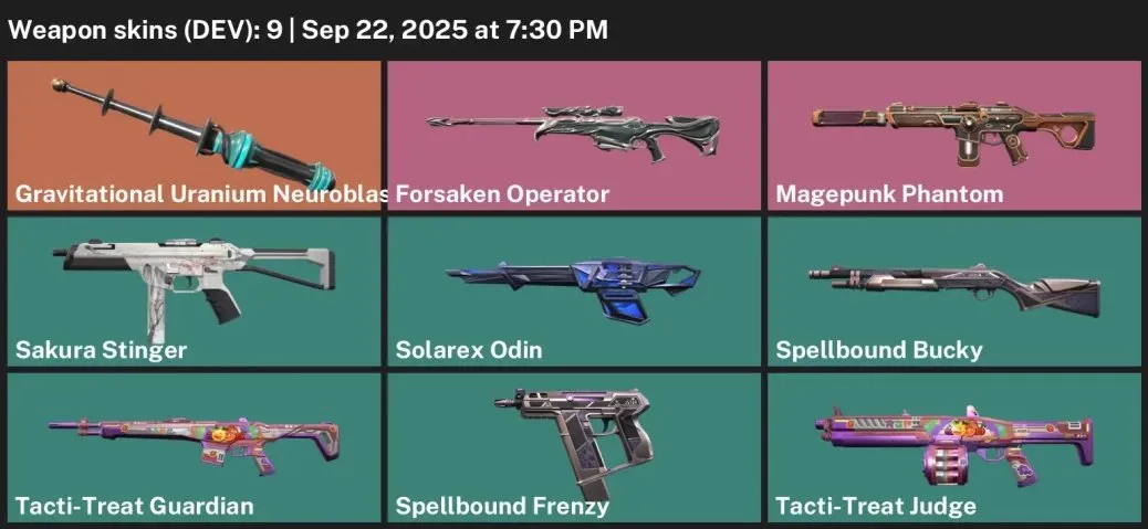 V65 //9 Skins - Gravitational Uranium Neuroblaster Baton - Forsaken Operator - Magepunk Phantom - Sakura Stinger