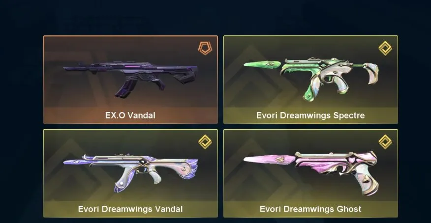 V77 //EU - 4 Skins - EX.O Vandal - Evori Dreamwings Vandal - Evori Dreamwings Spectre - Evori Dreamwings Ghost - Ranked Unlocked - Full Access