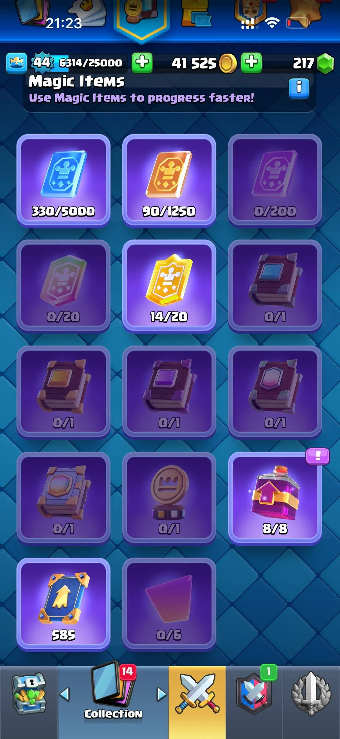 CR473 //21 Arena | 9 Evolutions | 51 Emotes | Level 44 | 119 Cards