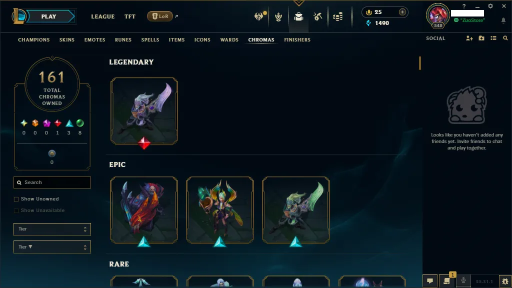 🏆EUW [SE15] Unranked 🚀  level 548 🔥Full Champ 🔥 511+ Skins (103 loot)🔥Mythic Essence 1580 🔥Full Recovery Info