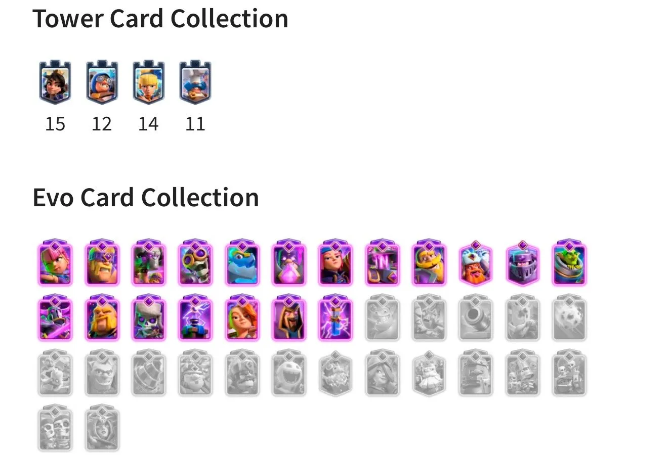 CR442 //Level 61 Account with 120 Cards, 21 Legendary, 19 Evolution Cards, Level 15 and 14 Cards, 368K EWC, 4,176 Gems, 10K+ Trophies, Arena 24, Name Change Available