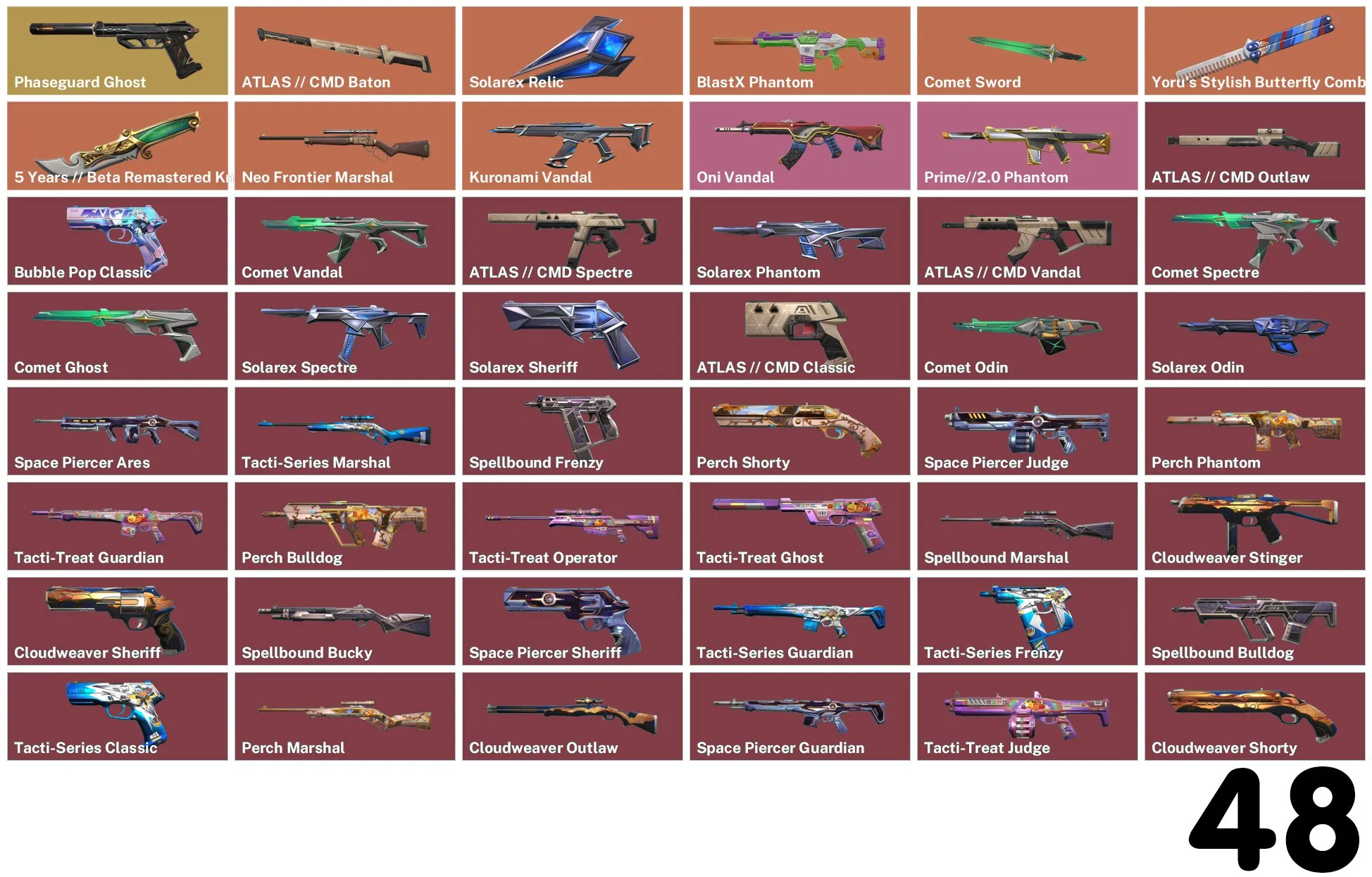 V17 //48 Skins, 22 Agents, Yoru Butterfly Knife, Kuronami Vandal, BlastX Phantom, Prime//2.0 Phantom, Oni