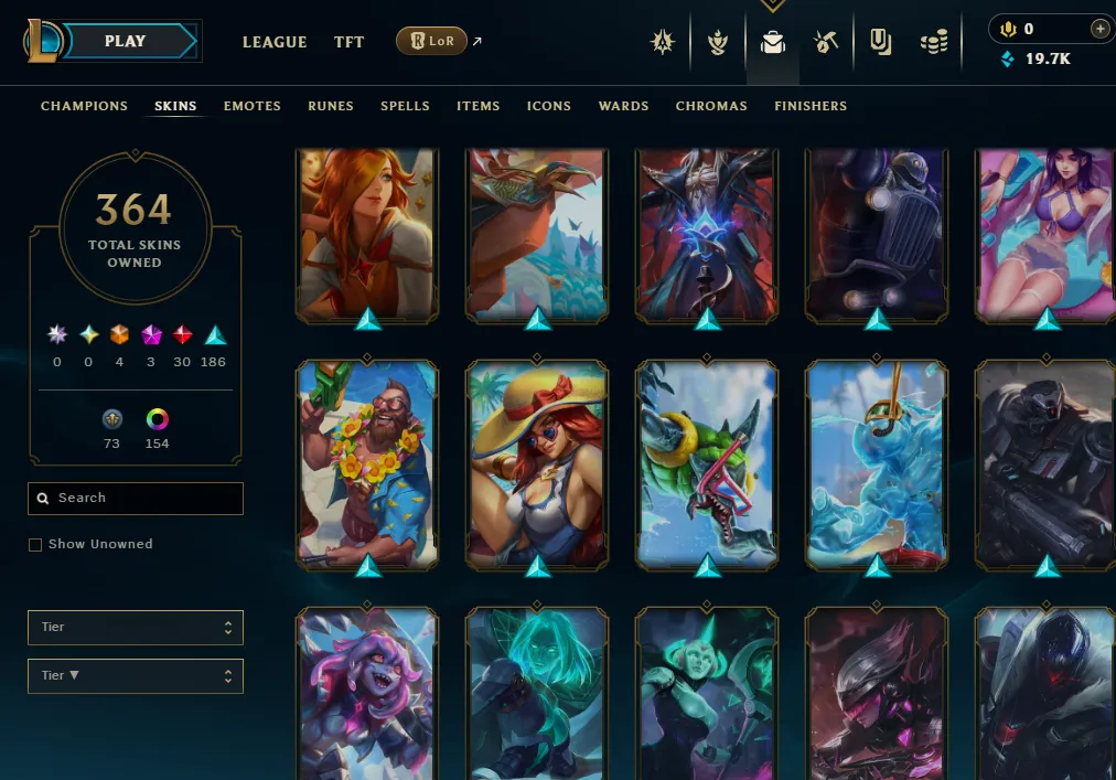 👑(EUW) EMERALD II (LAST SEASON) 🚀364 SKIN