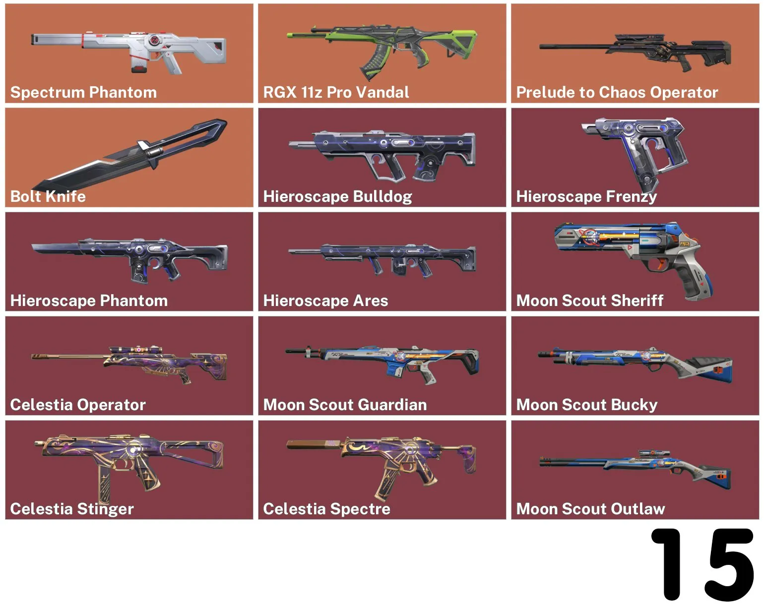 V18 //Vandal RGX11z Pro, Spectre Phantom, Discharge Knife + 15 Skins, 6 Agents, 39 Skins Total