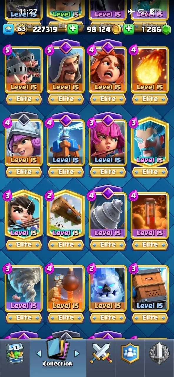 CR446 //Level 63 | 42 Elite | 18 Evo | 42 Level 14 | 123 Emotes | All Magi