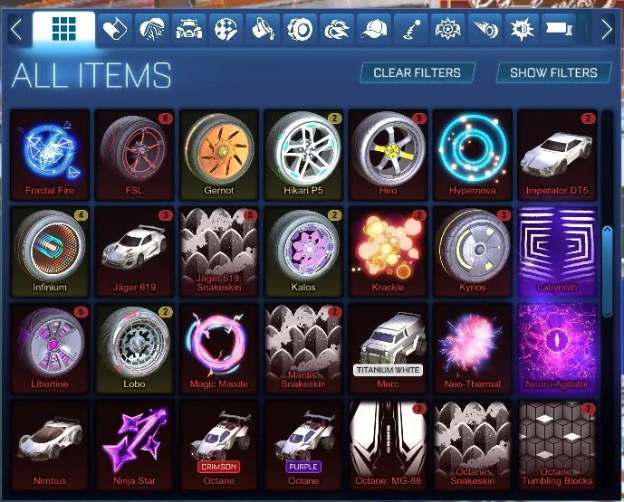 RL838 //ACC with Imperator DT5, Endo, Chameleon, Ninja Star, Octane MG-88, 90 Exotic Drops, Painted/Black Market