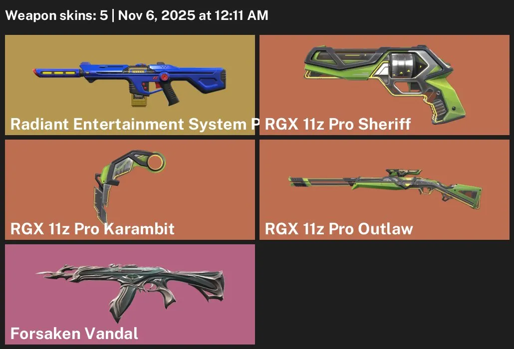 V37 //RGX 11z Pro Karambit, Sheriff, Outlaw, Forsaken Vandal, Radiant Entertainment System Phantom, 18 Agents, EU