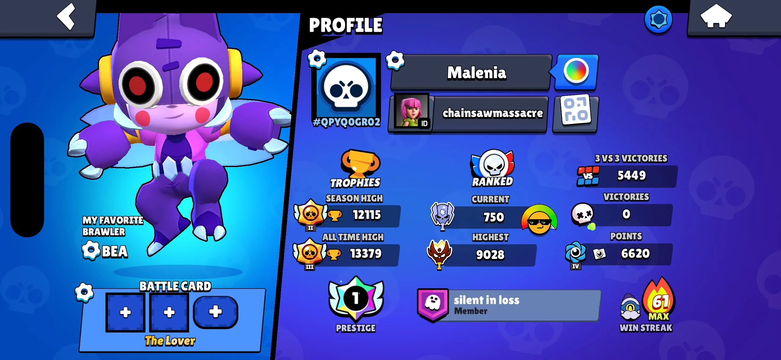 BS1715 //Bea Skin + Rank 35 Legacy + Prestige 1