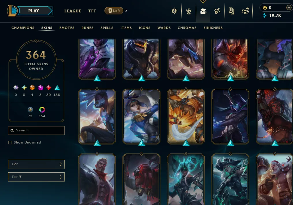 👑(EUW) EMERALD II (LAST SEASON) 🚀364 SKIN