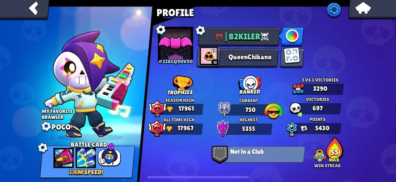 BS1727 //High Trophy 17k, 54 Brawlers, Hypercharge Skins Godzilla Buzz, Mecha Lotus Piper, Mecha Petal Piper, Mecha Rose Piper, Sovereign Rico, Angel Max