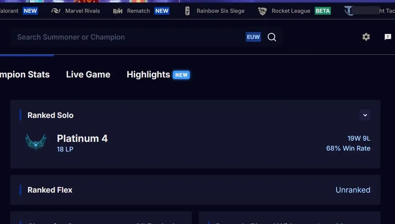 🌍 EUW 🛡️ Handlevel ❤️‍🔥 WR:68% ⸱ [19W-9L] 🔥+38LP Gains ✨ Platinum IV (18 LP) ♾️ Lifetime Ownership 📧 Full Email Access 👑 High Quality Riot Account #URSA
