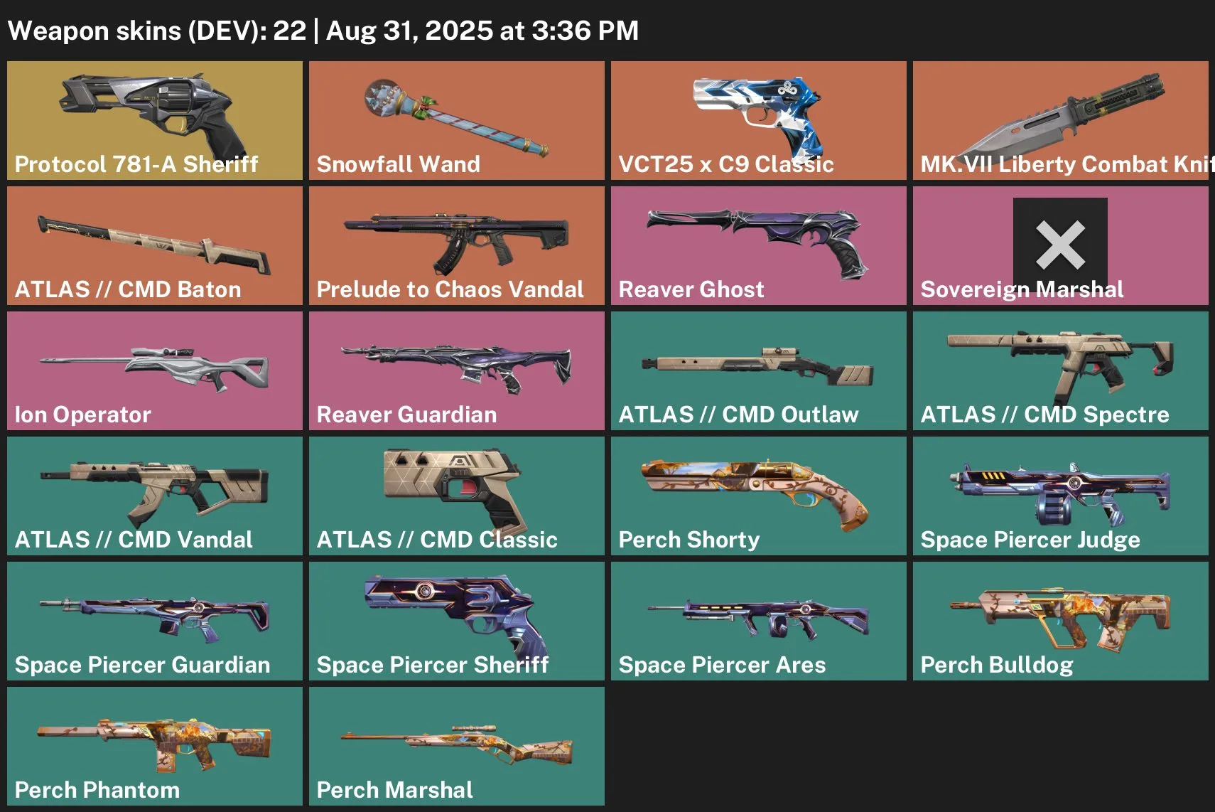 V40 //22 Skins | 7 Agents | EU | 14,851 VP | Diamond 1 | Protocol 781-A Sheriff, Snowfall Wand, Prelude to Chaos Vandal, Reaver Ghost, Ion Operator, Sovereign Marshal, Perch Phantom