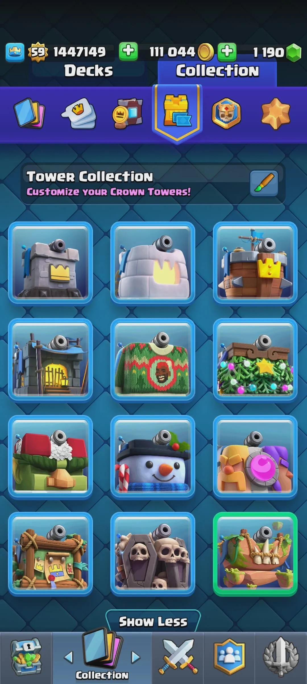 CR447 //18 Evolution | 19 Elite | 106 Max Cards | 157 Emotes | Name Change Available