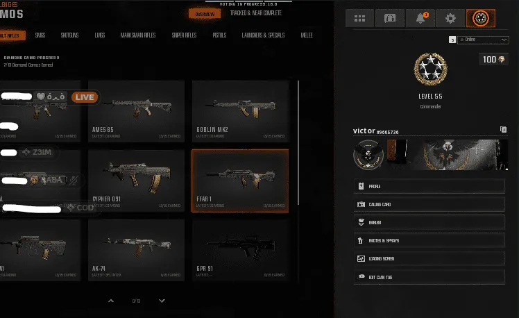 🍁【 Black Ops 6 】⚡ 7 Diamond Camos ✅ Level 55 +50 Wins ✅ Activision ✔️ Linkable to all platforms  🚚 Instant Delivery 