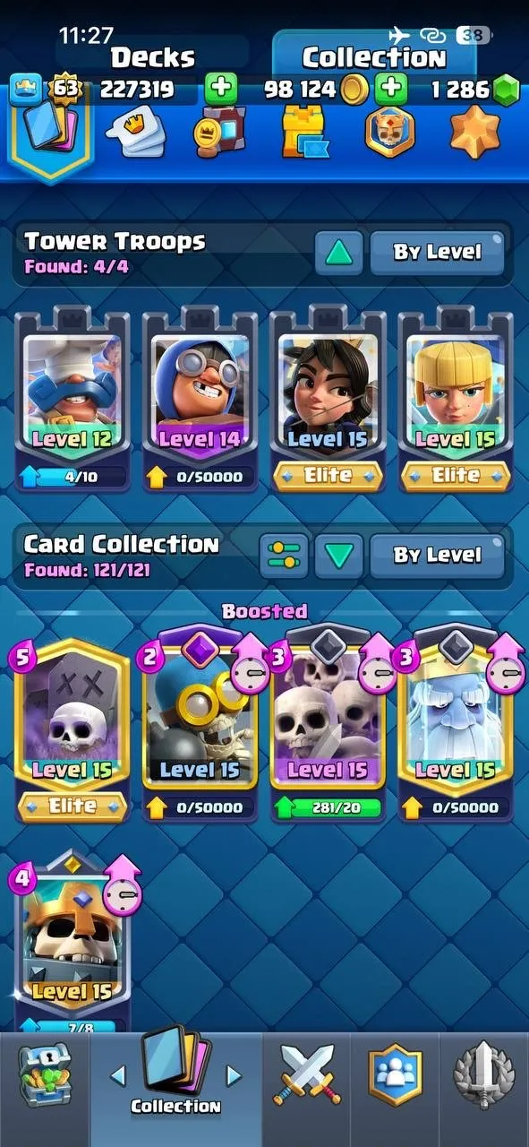 CR446 //Level 63 | 42 Elite | 18 Evo | 42 Level 14 | 123 Emotes | All Magi