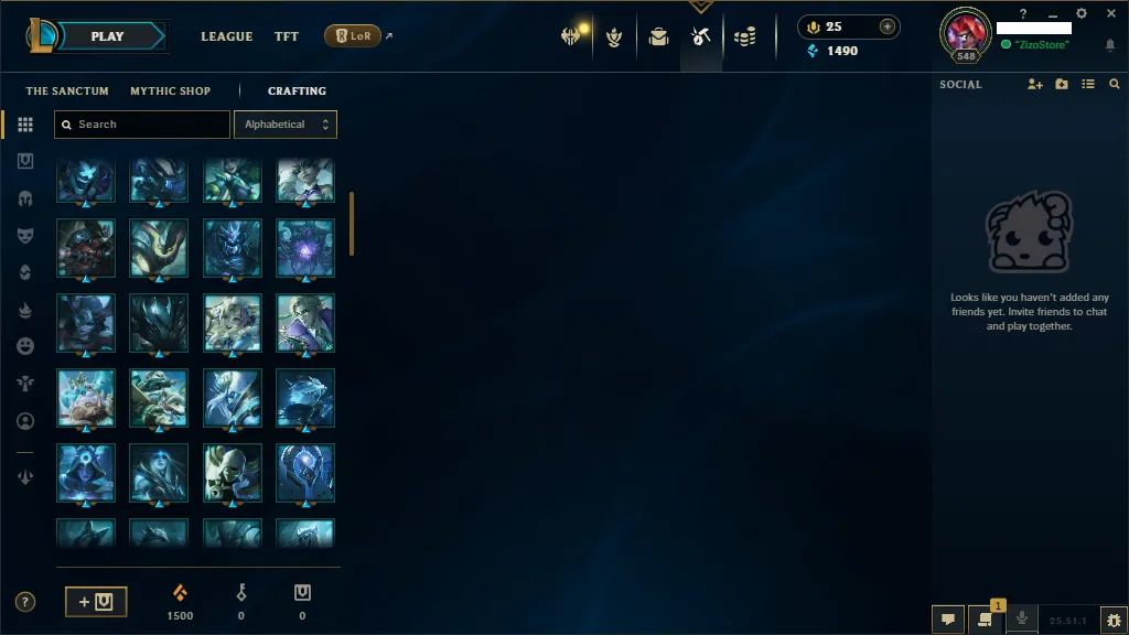 🏆EUW [SE15] Unranked 🚀  level 548 🔥Full Champ 🔥 511+ Skins (103 loot)🔥Mythic Essence 1580 🔥Full Recovery Info
