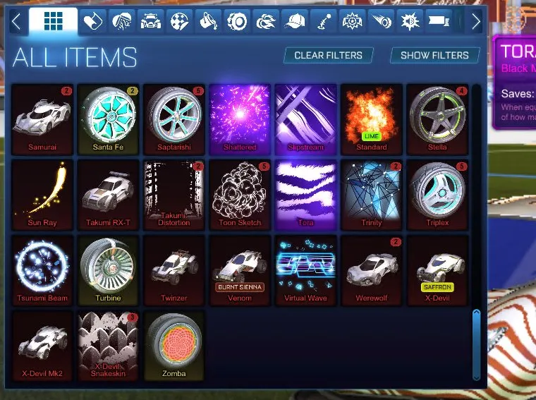 RL838 //ACC with Imperator DT5, Endo, Chameleon, Ninja Star, Octane MG-88, 90 Exotic Drops, Painted/Black Market