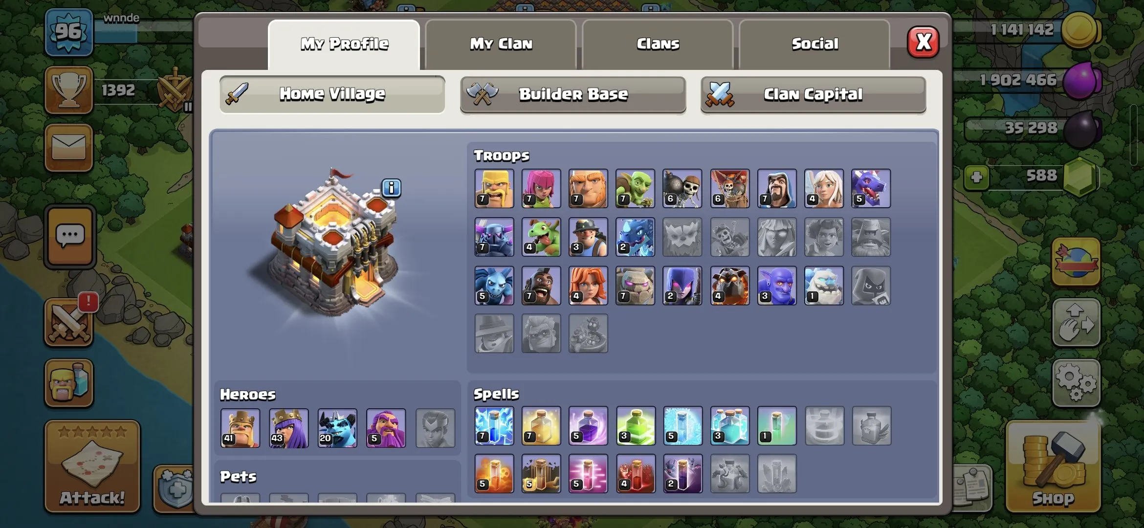 BS1570 //High-End Account With 45K Trophies, 94 Brawlers, All Brawl Passes 20-32, Rare Skin Collection