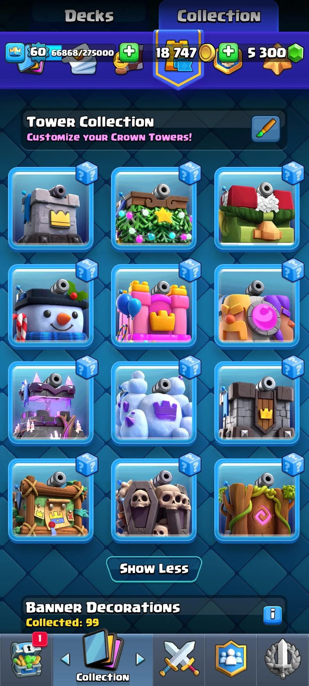 CR449 //Level 60 | 21 Evolution | 23 Elite | 71 Max Cards | 5k+ Gems | 93 Emotes | 11k+ Trophies | Name Change Available