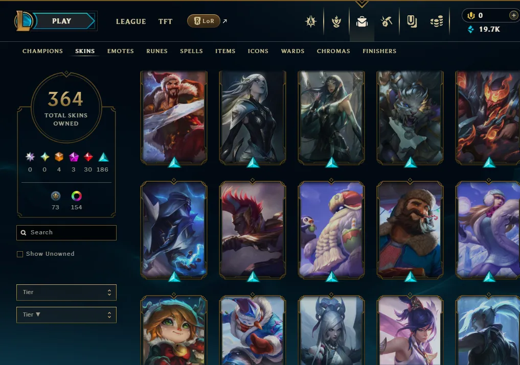 👑(EUW) EMERALD II (LAST SEASON) 🚀364 SKIN