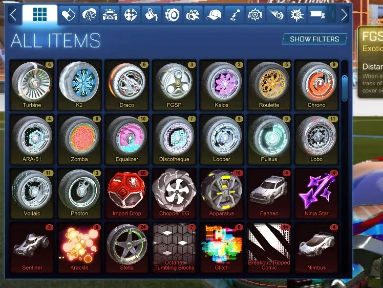 RL840 //LUXURY ACC TW Octane, Fennec, Titanium White Apex, 497 Chests, Fire God, Trigon, Hellfire, Dueling Dragons, Shattered, Mainframe, Draco, Zomba, Equalizer, Looper Wheels