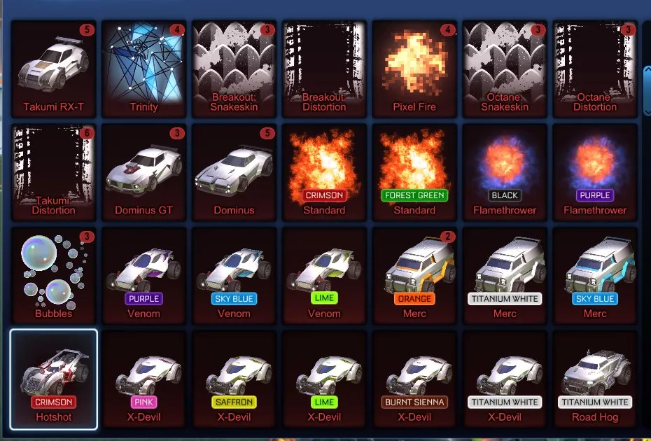 RL846 //Dominus, Endo, 400+ Black Market/Exotic/Import Items, Painted Cars and Decals