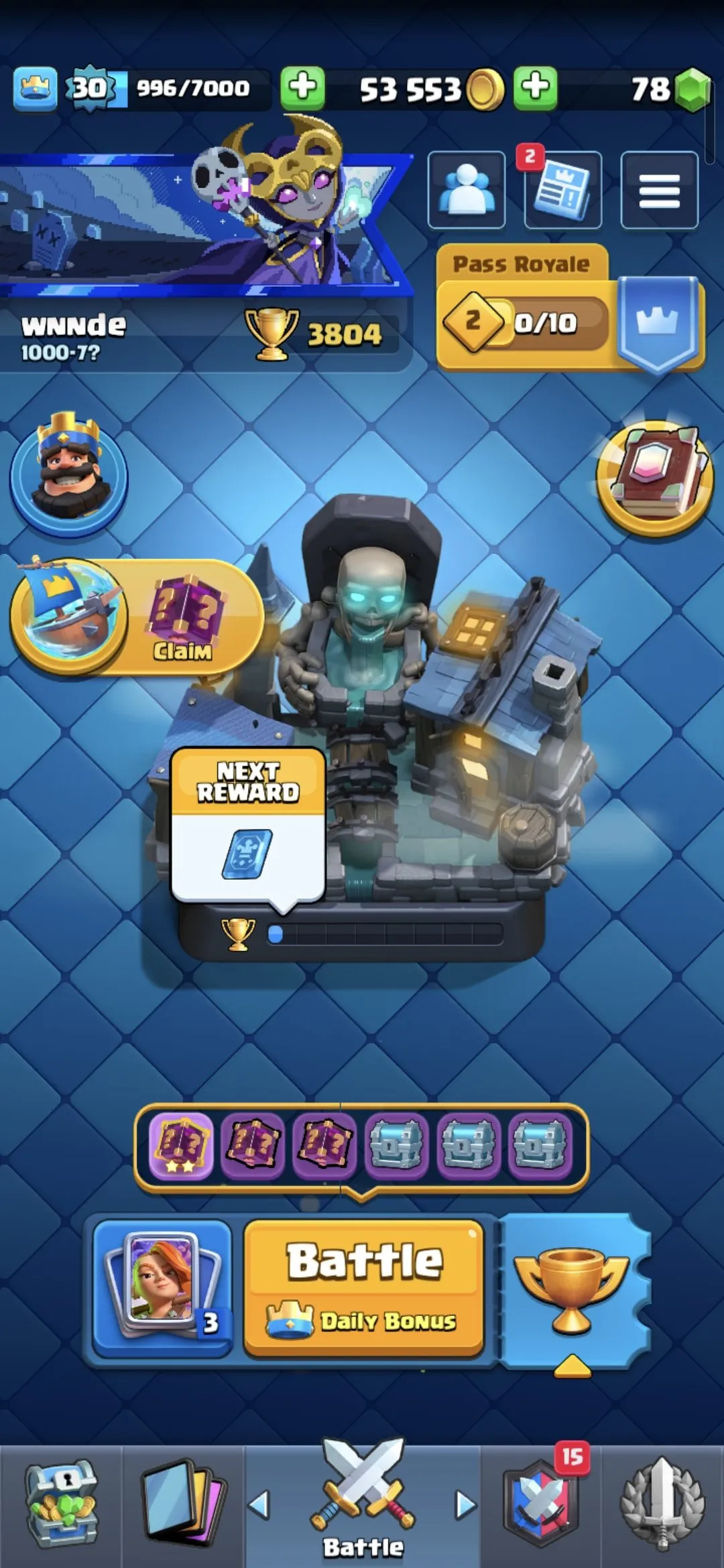 BS1570 //High-End Account With 45K Trophies, 94 Brawlers, All Brawl Passes 20-32, Rare Skin Collection