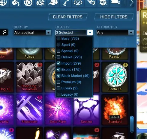 RL839 //TW Octane, Fennec, 49 Black Markets, Draco, Dueling Dragons, Heatwave, Mainframe, 30+ Painted Cars