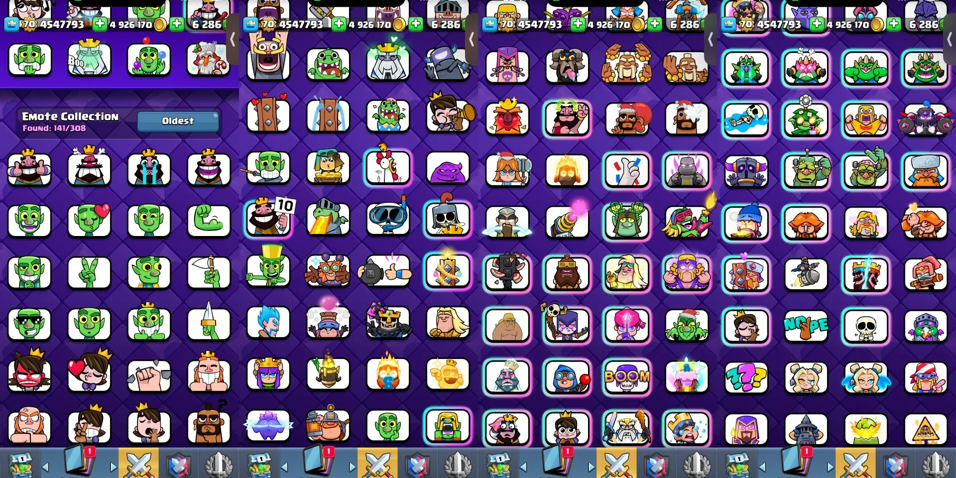 CR428 //CR460 10000 Trophies LV70 | 21 Evolution Cards | 6,286 Gems | Full Books | 18 Wild Champion | 100 Level 15 Cards