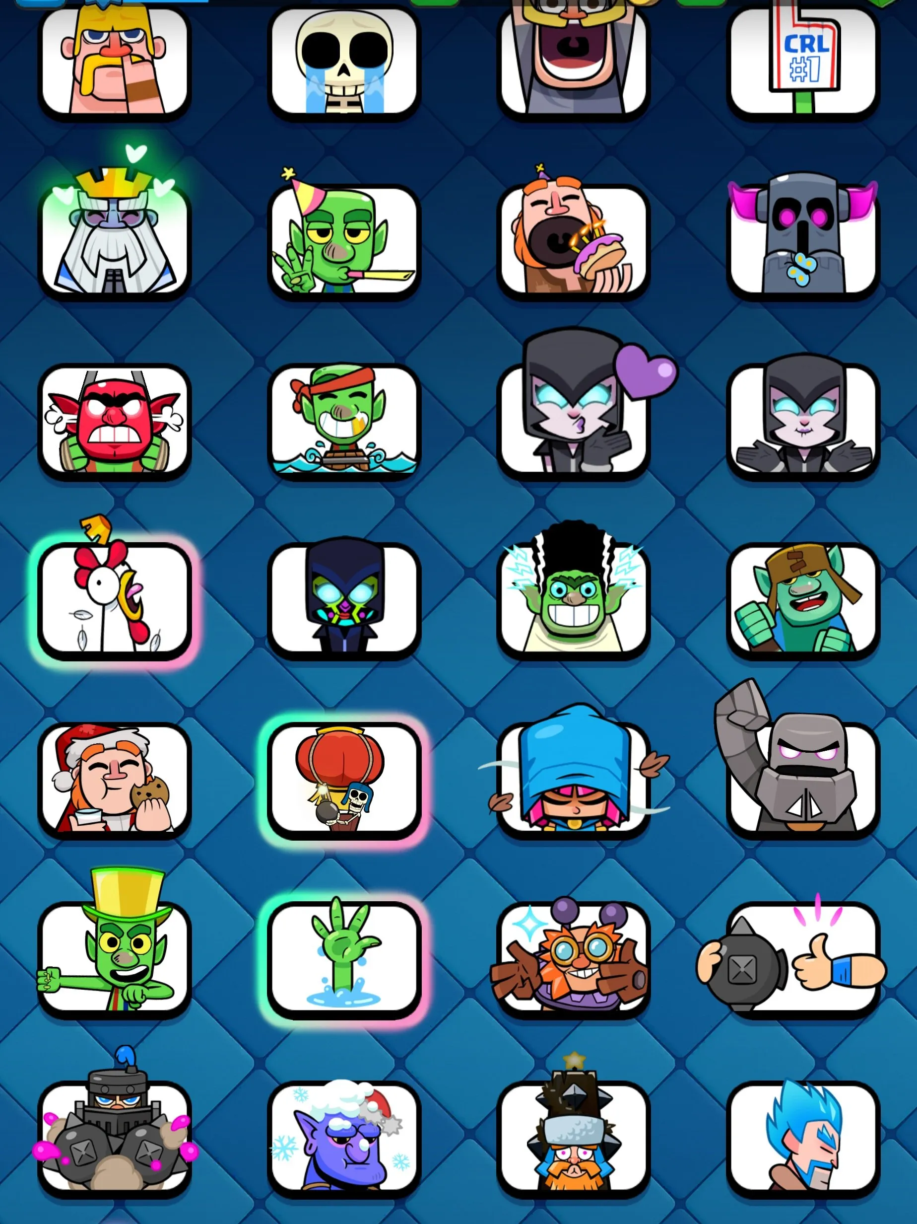 CR470 //RECONNECTING 9 Card Lv15, 31 Card Lv14, 130+ Emotes, 10 Tower Skins, Exclusive Royal Girdle Emote, Collectible Emotes, Rare Emotes