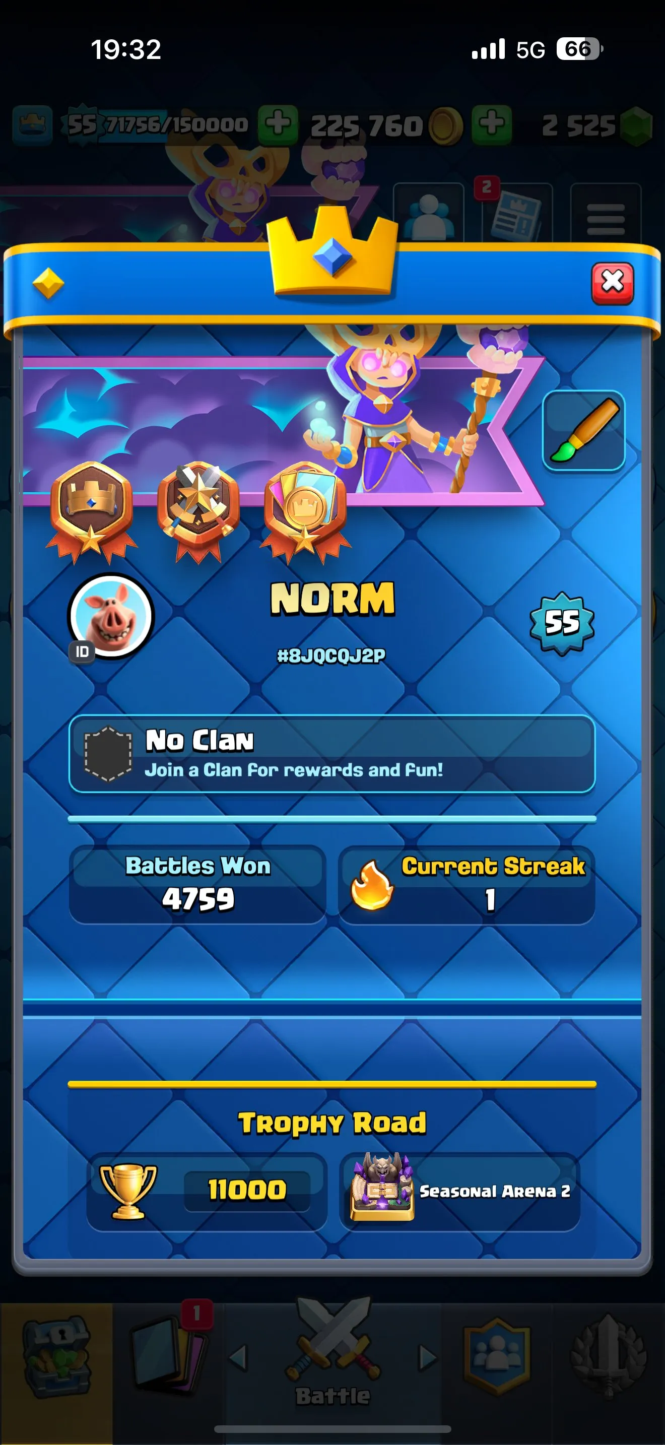 CR482 //LV55 10000 Trophies | Graveyard Deck | 12 Evolution Cards | 6 Shard Evo | 10 Level 15 Cards | 14 Level 14 Cards | Name Change Available