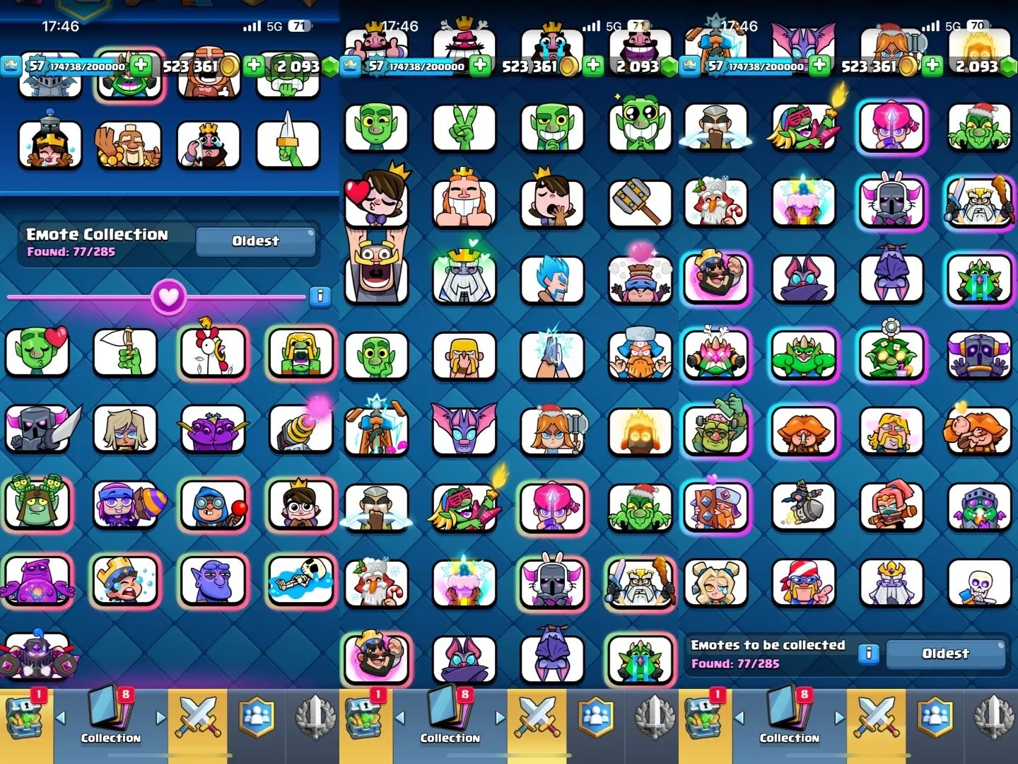CR459 //Level 57, 9000 Trophies, 121 Cards, 21 Legendary Cards, 114K EWC, 9 Shard Evo, 500K Gold, 2K Gem, 15 Cards Lv15, 36 Cards Lv14, Name Change Available