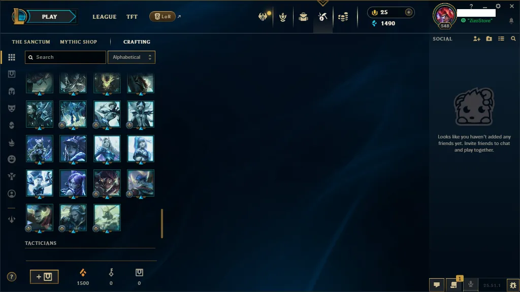 🏆EUW [SE15] Unranked 🚀  level 548 🔥Full Champ 🔥 511+ Skins (103 loot)🔥Mythic Essence 1580 🔥Full Recovery Info