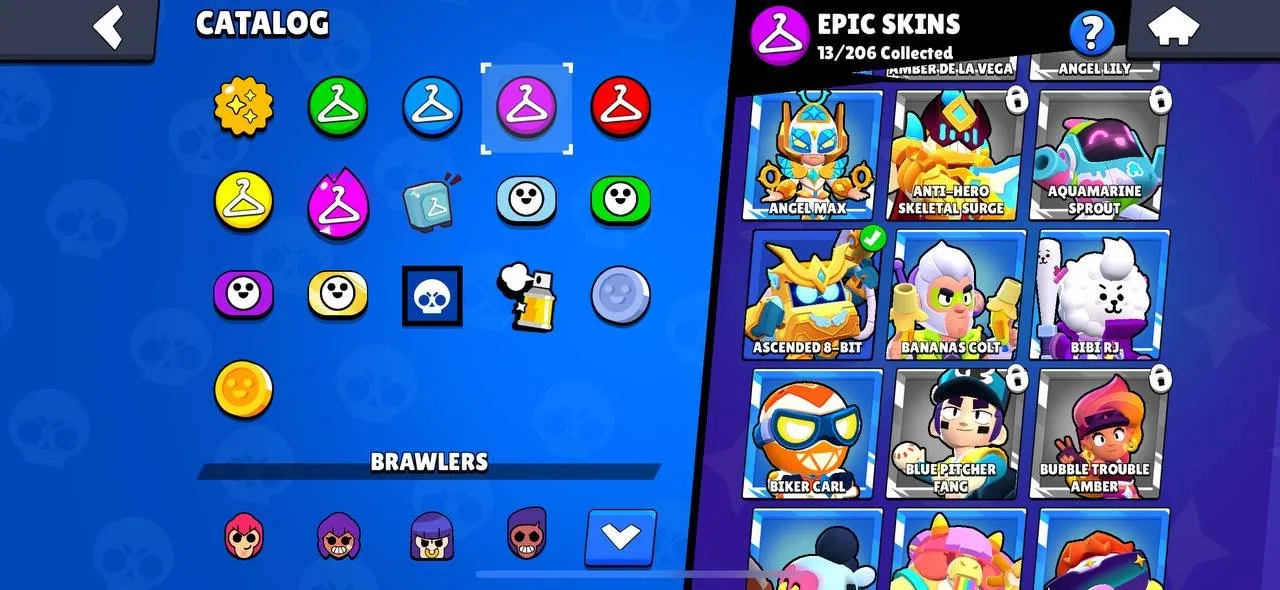 BS1716 //17k trophies 54 brawlers 10 power 11 Hypercharged skins Godzilla Buzz Mecha Rose Piper Sovereign Rico Angel Max Ascended 8 Bit Angel Gene