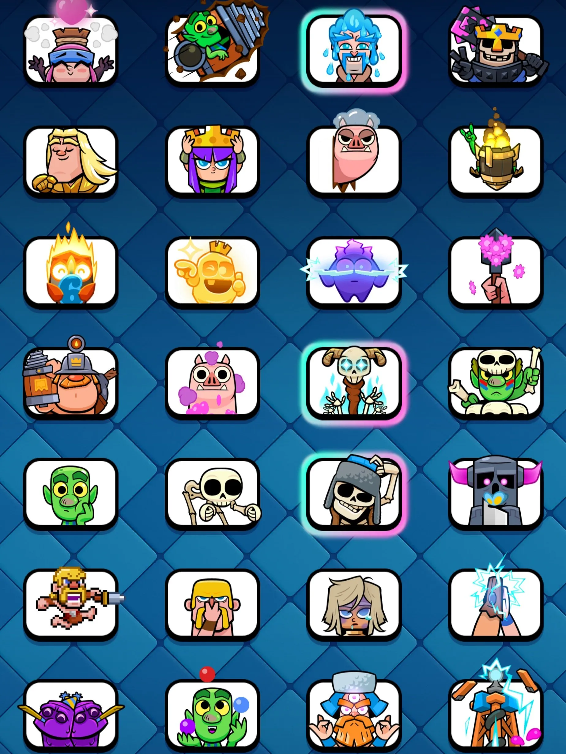 CR470 //RECONNECTING 9 Card Lv15, 31 Card Lv14, 130+ Emotes, 10 Tower Skins, Exclusive Royal Girdle Emote, Collectible Emotes, Rare Emotes